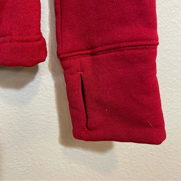 ATHLETA Polartec Funnel Neck Sweatshirt XS  Decadent Red CYA Top NWOT - Picture 4 of 9